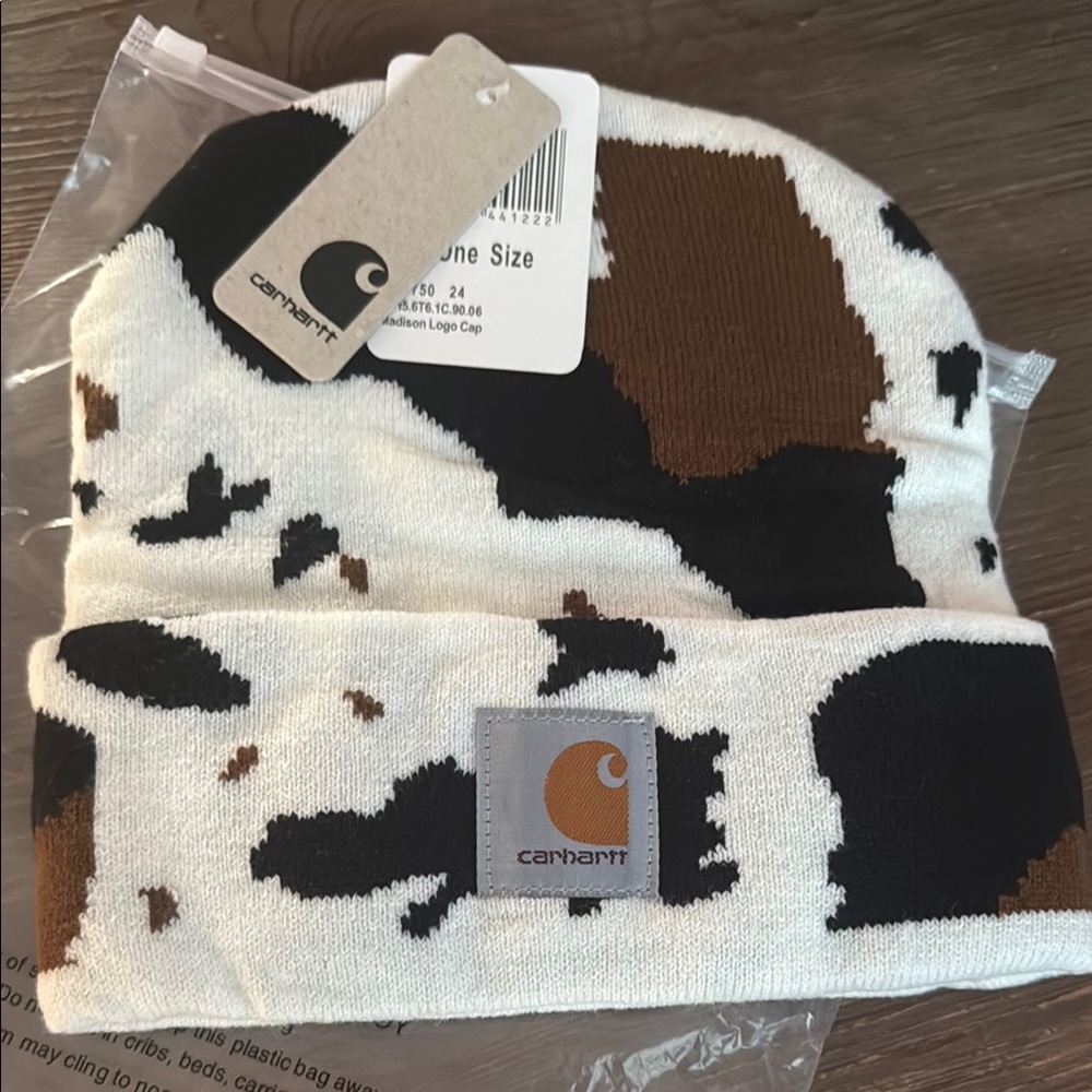Carhartt Black and Brown Knit Hat